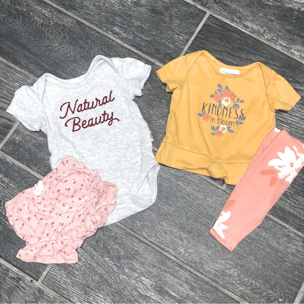 Rabbit & Bear 2 pc set + Daisy Fuentes 2 Pc set for babygirl 0-3 Months